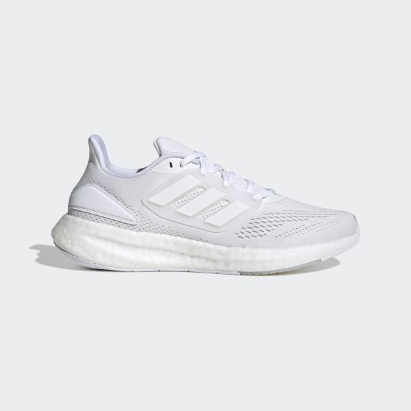 Adidas Men's Pureboost 22 Running Shoes (Cloud White/Core Black/Grey Three) 8 US
