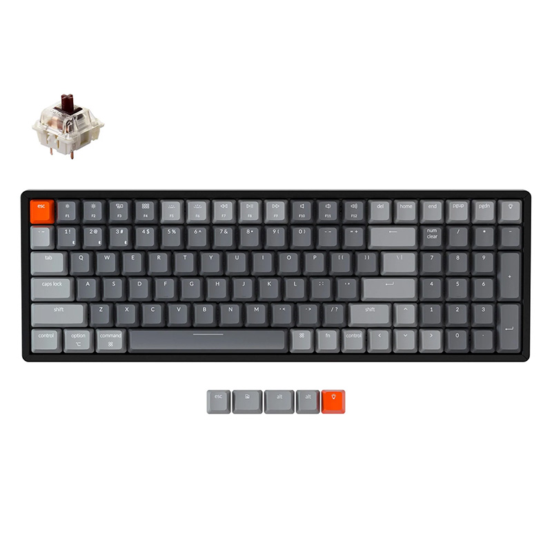 Keychron K4 V2 Bluetooth Mechanical Keyboard - Gateron Brown (White LED)