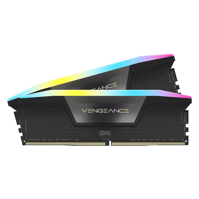 Corsair CMH64GX5M2B5600C36 Vengeance RGB 64GB (2x32GB) DDR5 UDIMM 5600MHz C36 1.25V Desktop Gaming Memory Black Optimized