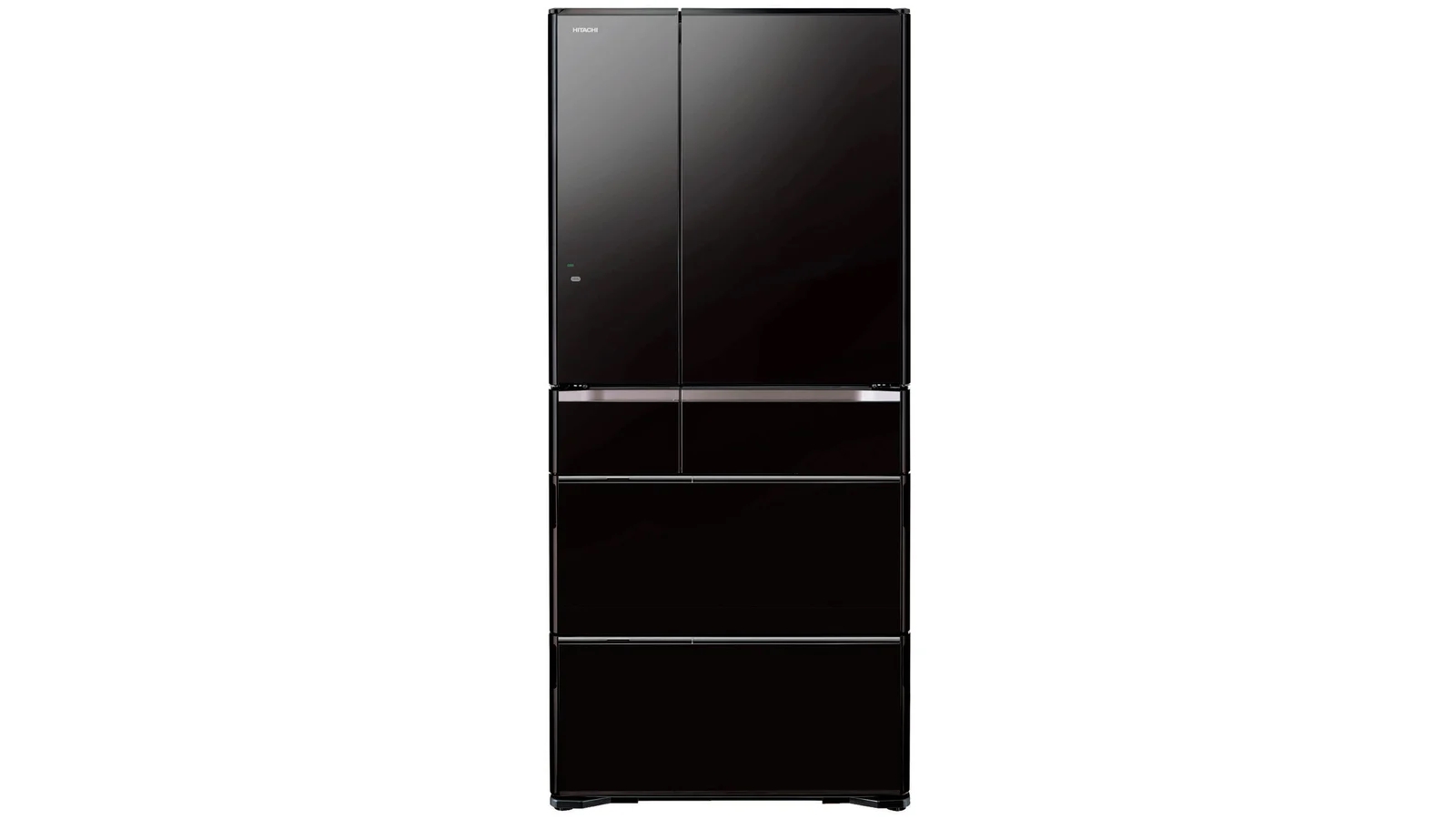 Hitachi 670L Multi Drawer Black Glass Finish French Door Fridge