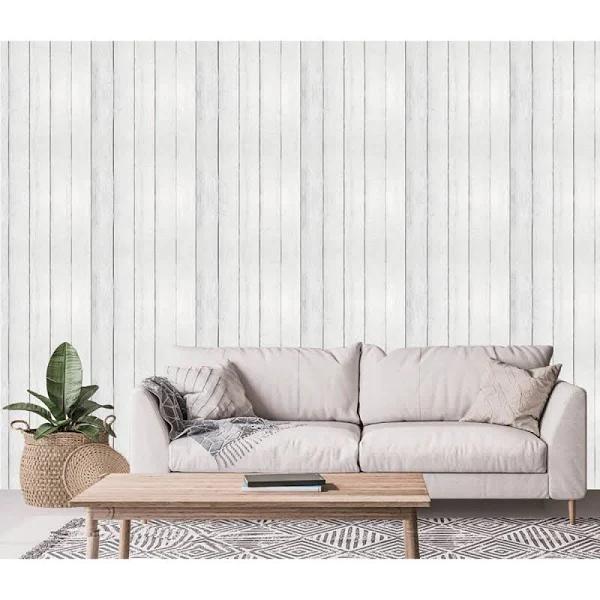 Kmart Self Adhesive Removable Wallpaper-White Wash Wood