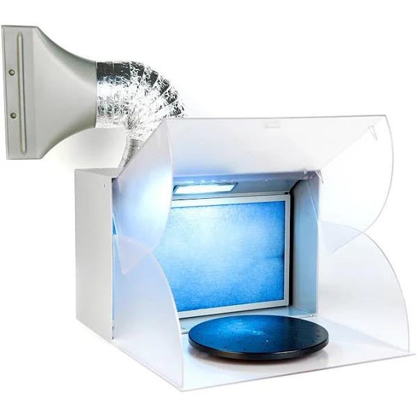 Portable Exhaust Fan Air Brush Spray Booth With Led