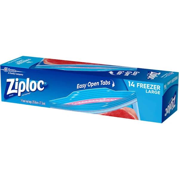 Ziploc Large Resealable Food Storage Freezer Bags 14 Pack