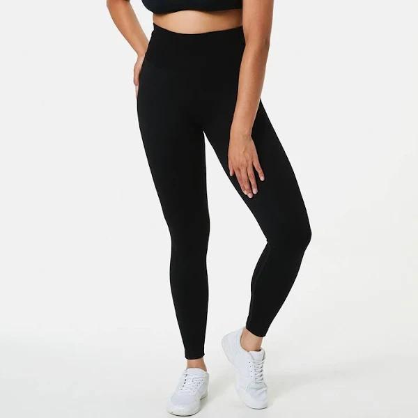 Kmart Active Womens Full Length Scrunch Seamfree Leggings-Black