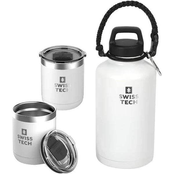 Swiss+Tech Stainless Steel Thermal Insulated Bottle and Tumblers 3 Piece Set