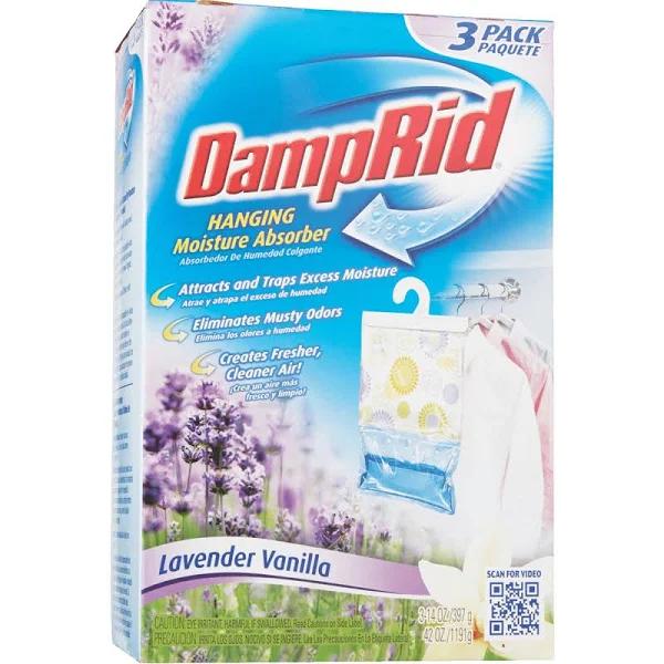 DampRid Hanging Moisture Absorber Lavender & Vanilla 3 Pack