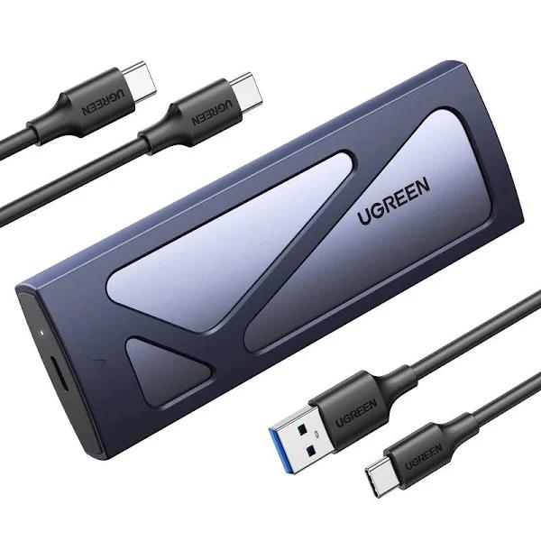 UGREEN M.2 NVMe SSD Enclosure Adapter, 10Gbps USB C 3.2 Gen2, Tool-free External Enclosure NVMe Reader Supports M and B&M Keys and Size 2230/2242 /