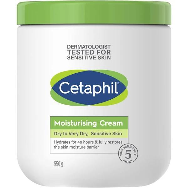 Cetaphil Moisturising Cream | 550g | Hydrating Moisturiser For Dry To Very Dry, Sensitive Skin | Body Cream Completely Restores Skin Barrier in 1