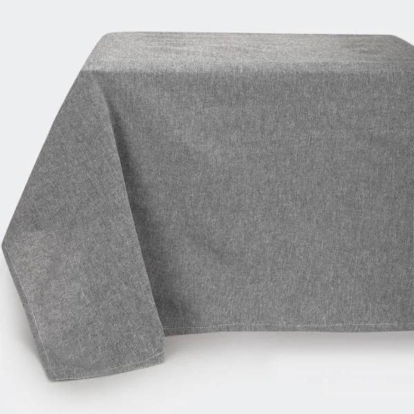 Kmart Charcoal Linen Look Extra Large Tablecloth Size: XL