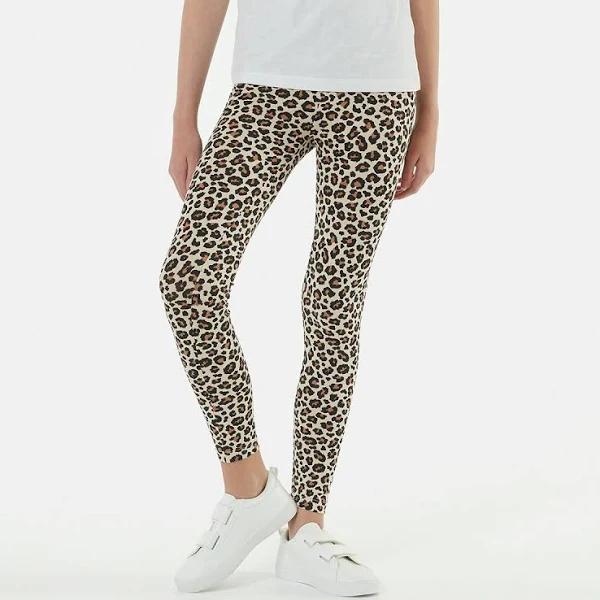 Kmart Print Full Length Leggings-Leopard Size: 10