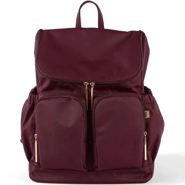 OiOi Nylon Nappy Backpack Mulberry/Gold