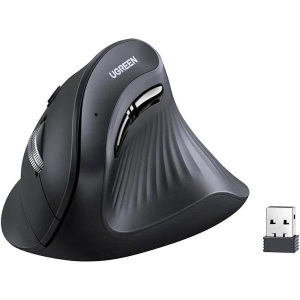 UGREEN Vertical Ergonomic Mouse, Bluetooth & 2.4G, Quiet Clicks, 5 Buttons, 4000 DPI Wireless Mouse 4 Adjustable DPI, Silent Mouse For Laptop, Mac,