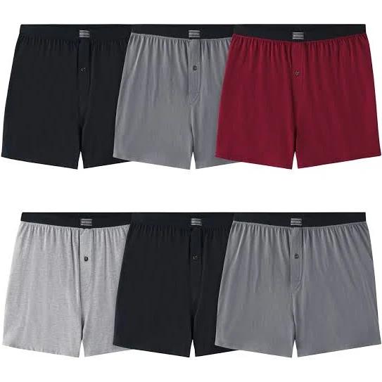 Fruit of The Loom Men's Tag-Free Boxer Shorts (Knit & Woven)