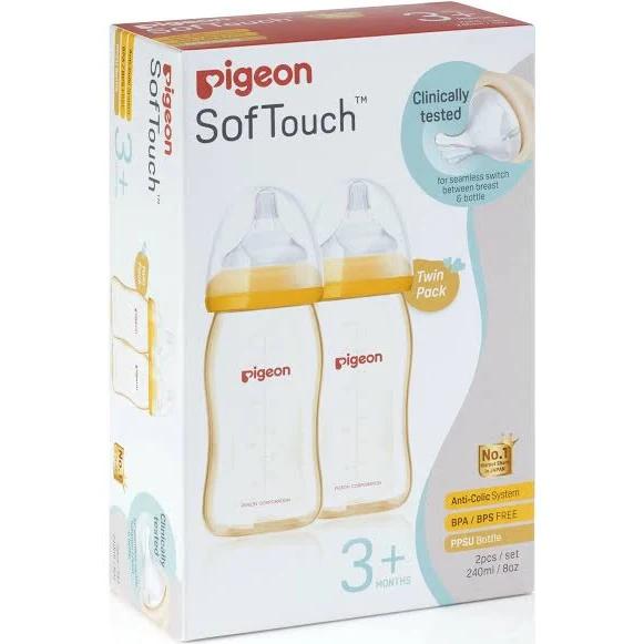 Pigeon Softouch Bottle 240ml Twin Pack (PPSU)