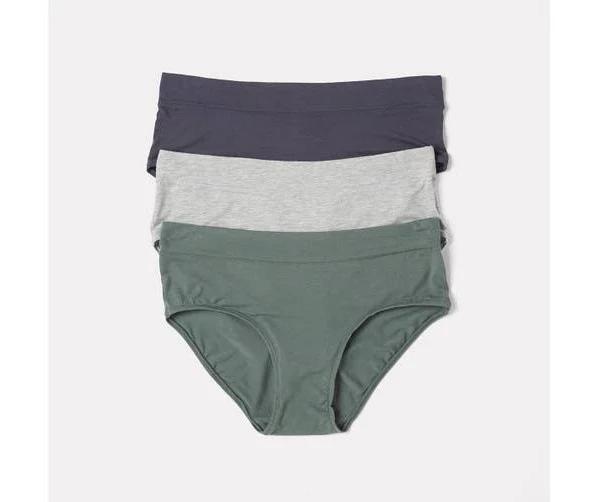 Kmart 3 Pack Bamboo Blend Midi Briefs-Sg/sm/sn Size: 16, Price History &  Comparison