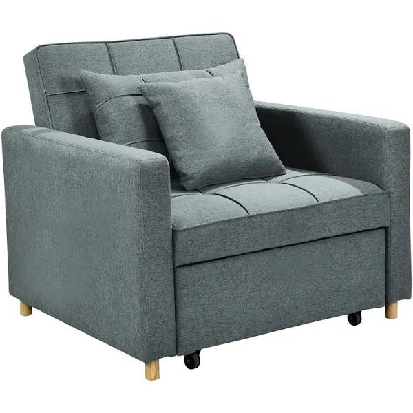 Sarantino Suri 3 in 1 Convertible Sofa Chair Bed Airforce Blue