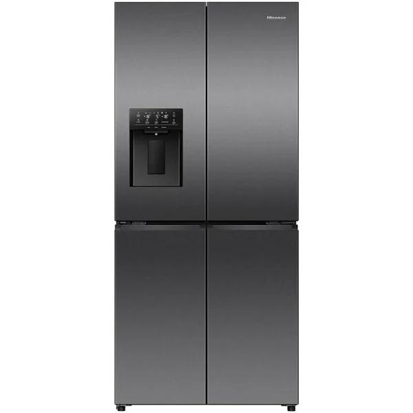 Hisense 483L French Door Fridge Black Steel With Ice and Water Dispenser HRCD483TBW