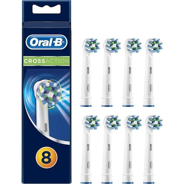 Oral-B CrossAction Toothbrush Heads, Pack of 8