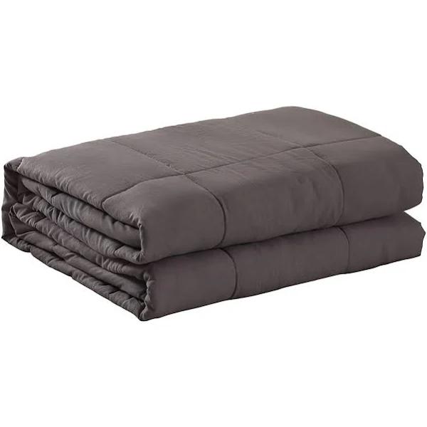 DreamZ 7kg Double Grey Weighted Blanket Heavy Gravity Deep Relax Adult