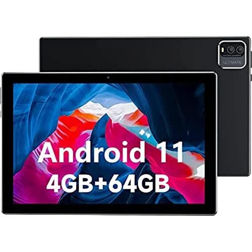 ZZB Tablets 10 Inch Android 11 Tablet, 4GB RAM 64GB ROM 1.8GHz Quad-Core Processor 8MP & 2MP Dual Camera Wifi Bluetooth 6000mAh Battery 10.1" IPS HD