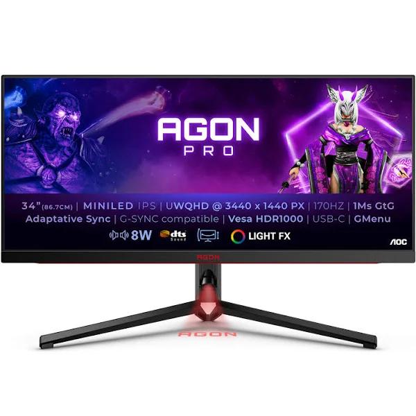 AOC AGON AG344UXM 34in 170Hz UWQHD 1ms HDR1000 Mini-LED IPS Gaming Monitor