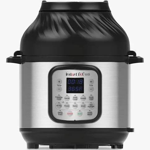 Instant Pot Duo Crisp + Air Fryer 11-in-1 Electric Multi-Cooker, 5.7L - Air Fryer, Slow Cooker, Steamer, Sous Vide Machine, Dehydrator with Grill,
