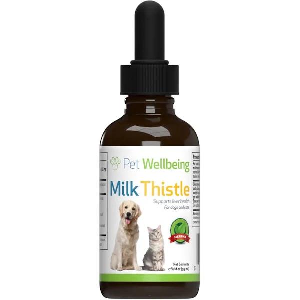 Pet Wellbeing - Milk Thistle For Dogs - Natural Glycerin Based Milk Thistle For Dogs - 2 Ounce (59 Milliliter)