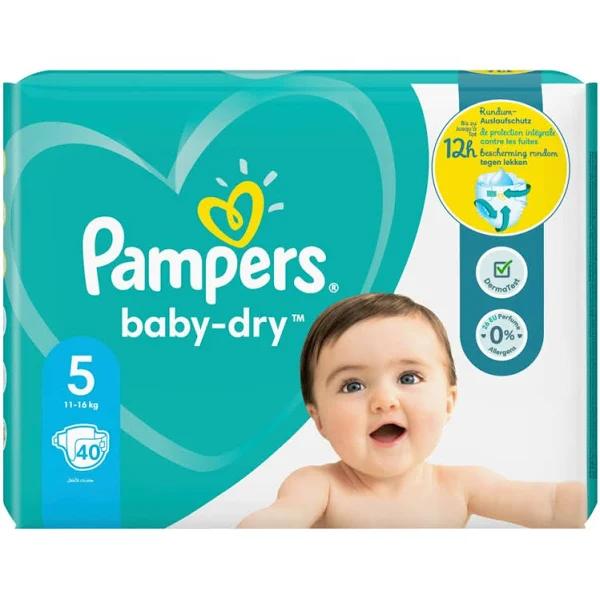 Pampers Baby Dry Nappies Size 5 40 Pack