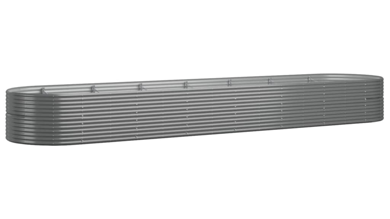 NNEVL Garden Planter Powder-coated Steel 584x140x68 cm Grey
