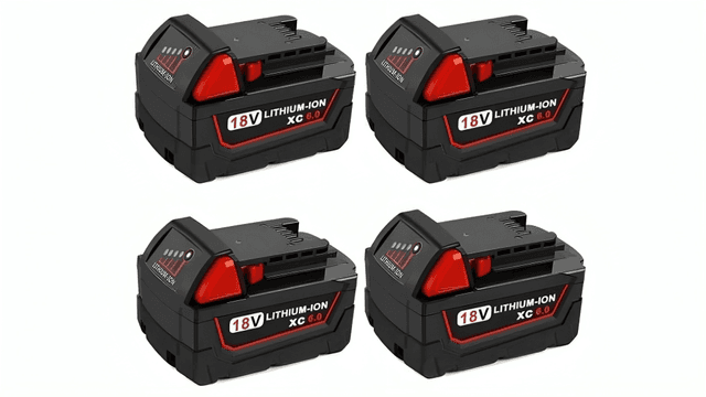 BatteryMate Generic Batteries For Milwaukee 18V 6.0Ah Battery Replacement | M18 Compatible Li-ion Battery | 4 Pack