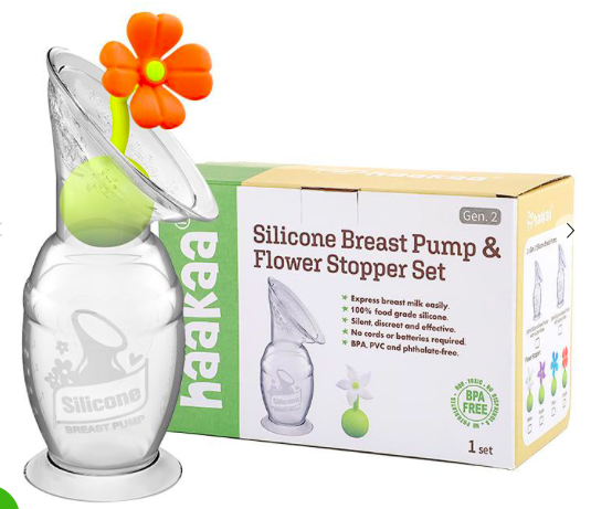 Haakaa Generation 2 Silicone Breast Pump & Flower Stopper Giftbox