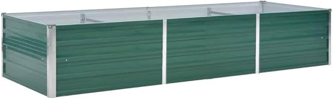 Garden Raised Bed Galvanised Steel 240x80x45 cm - Green