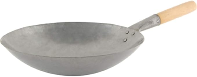Chef Inox Iron Wok with Wood Handle - 40cm