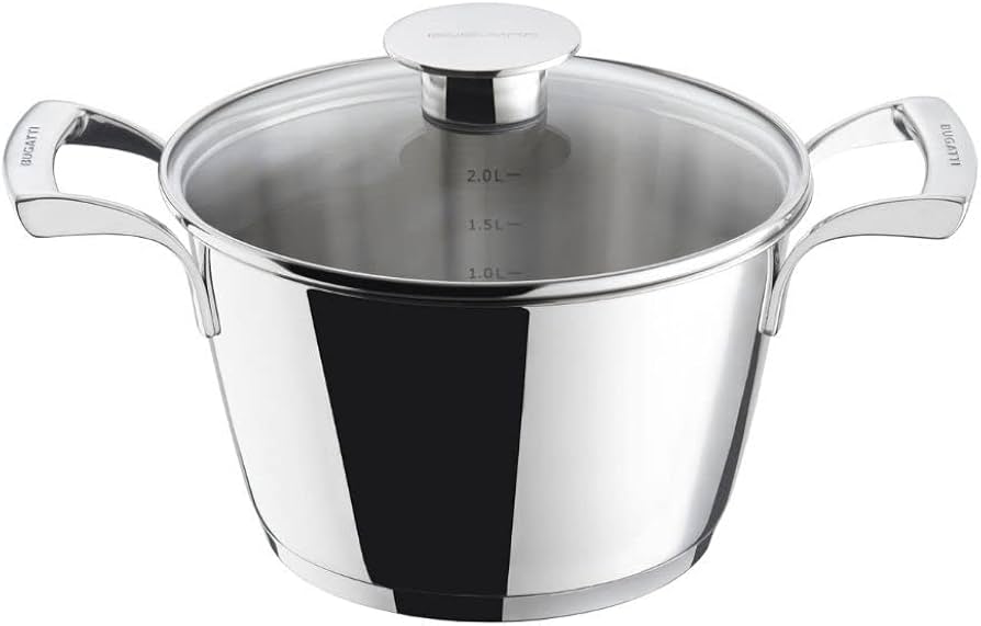 Bugatti Italy 2.0L/20cm Stainless Steel Casserole With Glass Lid