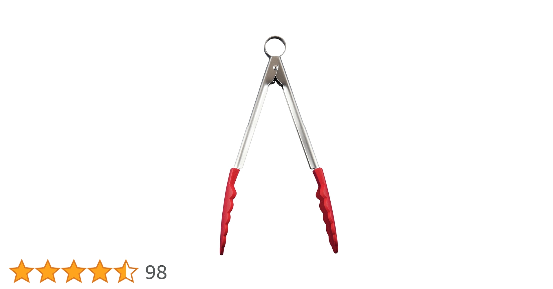 Cuisipro 24 cm Silicone Locking Tongs, Red