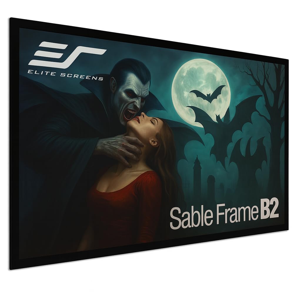 Elite Screens 100" Fixed Frame 16:9 Projector Screen, CineWhite, Sable Frame B2