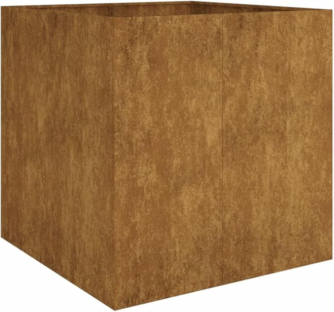 vidaXL Corten Steel Brown Planter - 80 x 80 x 80cm