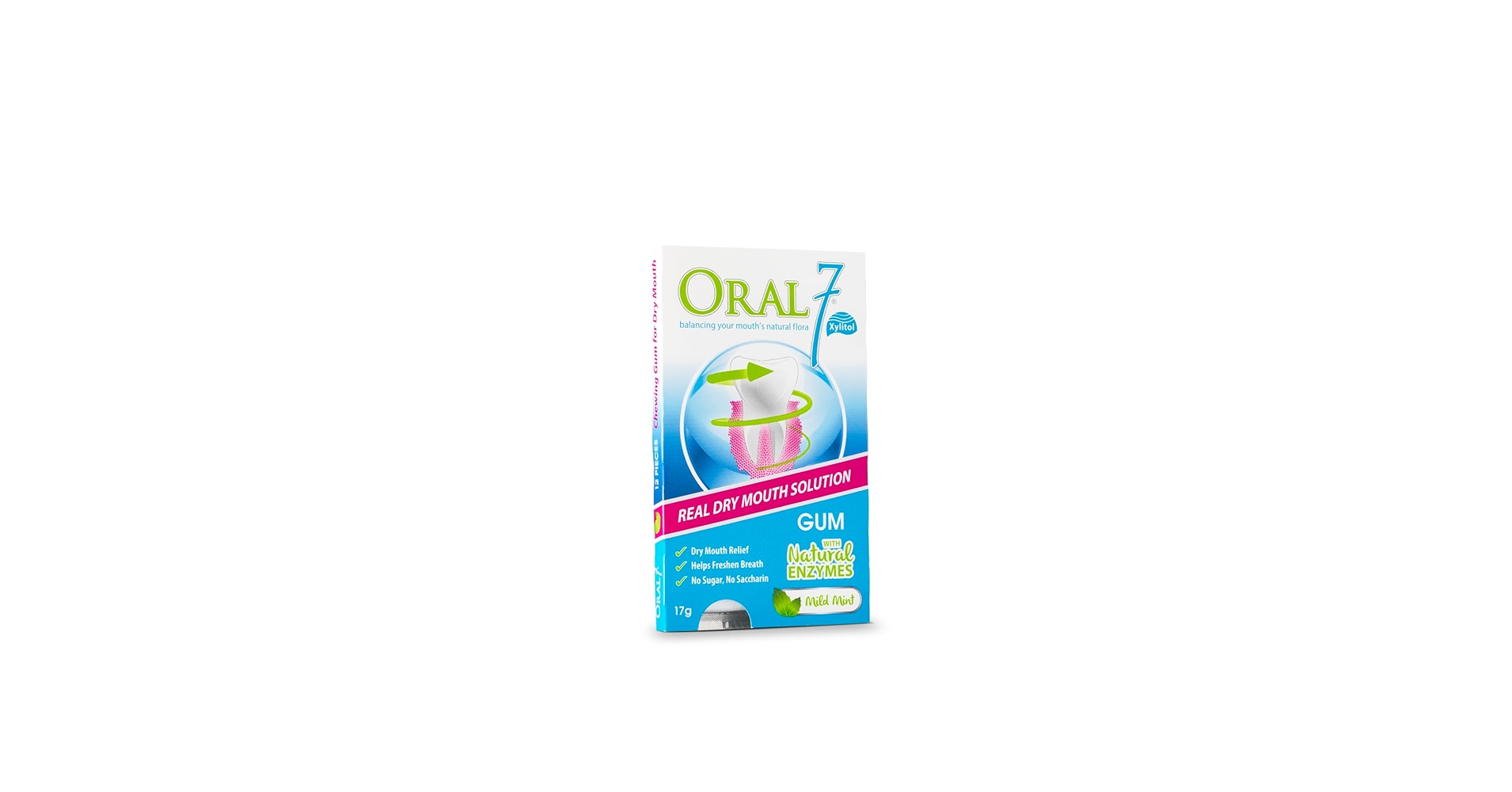 Oral 7 Moisturising Dry Mouth Gum 12 Pieces