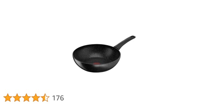 Tefal Titanium Stone Wok 28 cm, High-Performance Non-Stick Coating, Metal Spatula Safe, All Hobs Including Induction, E1051945