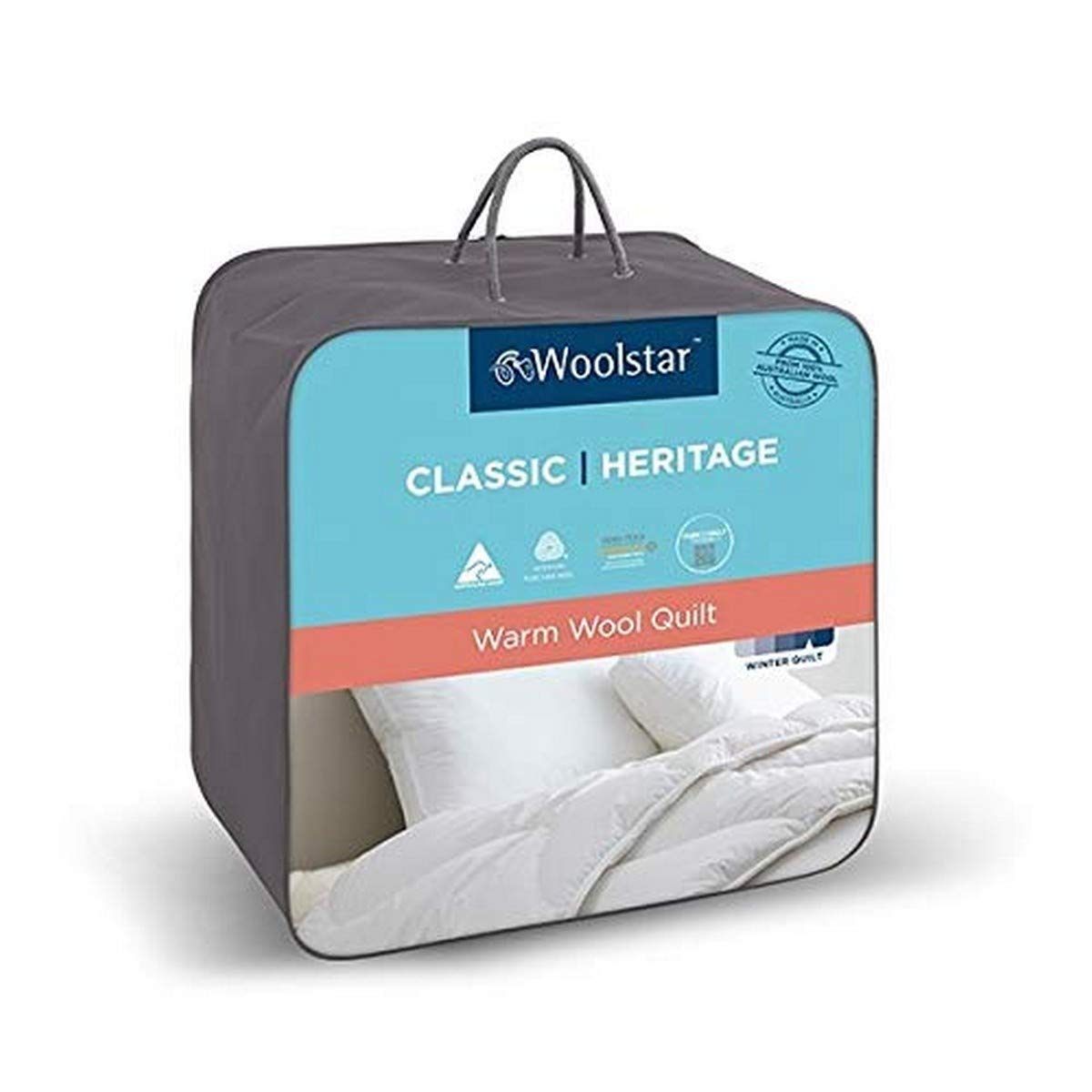 Woolstar Classic Heritage 500GSM Double Bed Wool Quilt