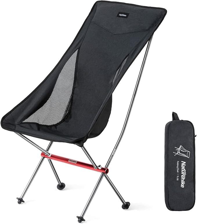Reclining Camping Chair Naturehike Color: Black