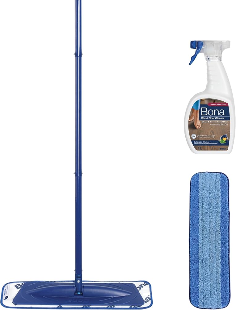 Bona Wood/Timber Floor/Surface Cleaning Kit W Mop/1L Spray Bottle/Microfiber Pad