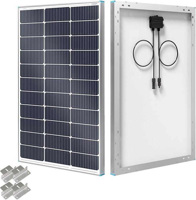 Renogy Solar Panel 200 Watt 12 Volt, High-efficiency Monocrystalline Pv Module Power Charger For Rv Marine Rooftop Farm Battery and Other Off-Grid