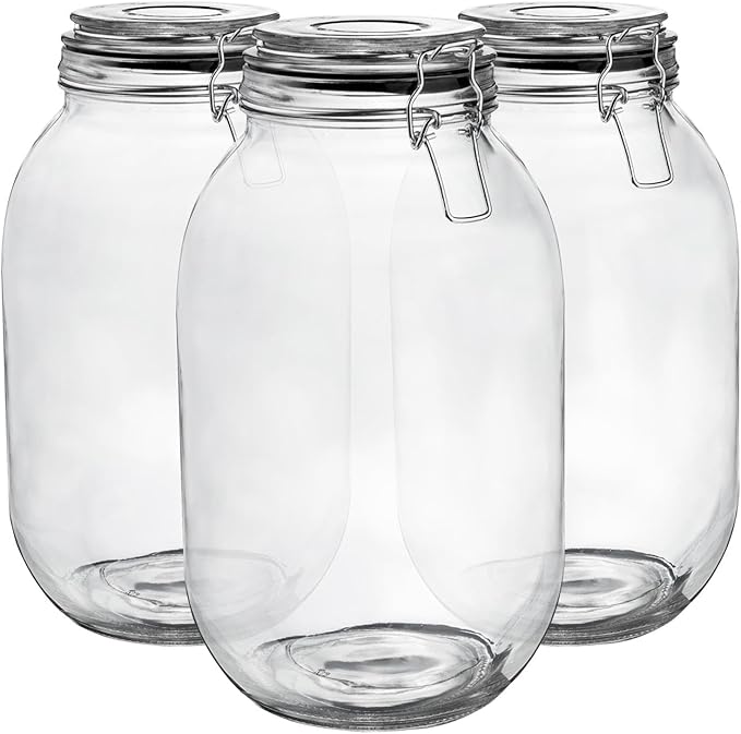 Black Seal 3L Classic Glass Storage Jar - by Argon Tableware
