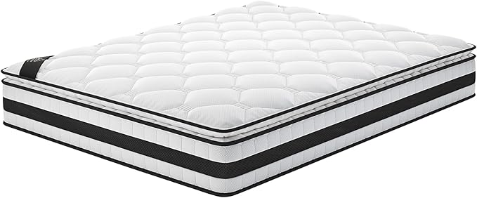 Starry Eucalypt Mattress Pillow Top Foam Bed King Single Bonnell Spring 22cm
