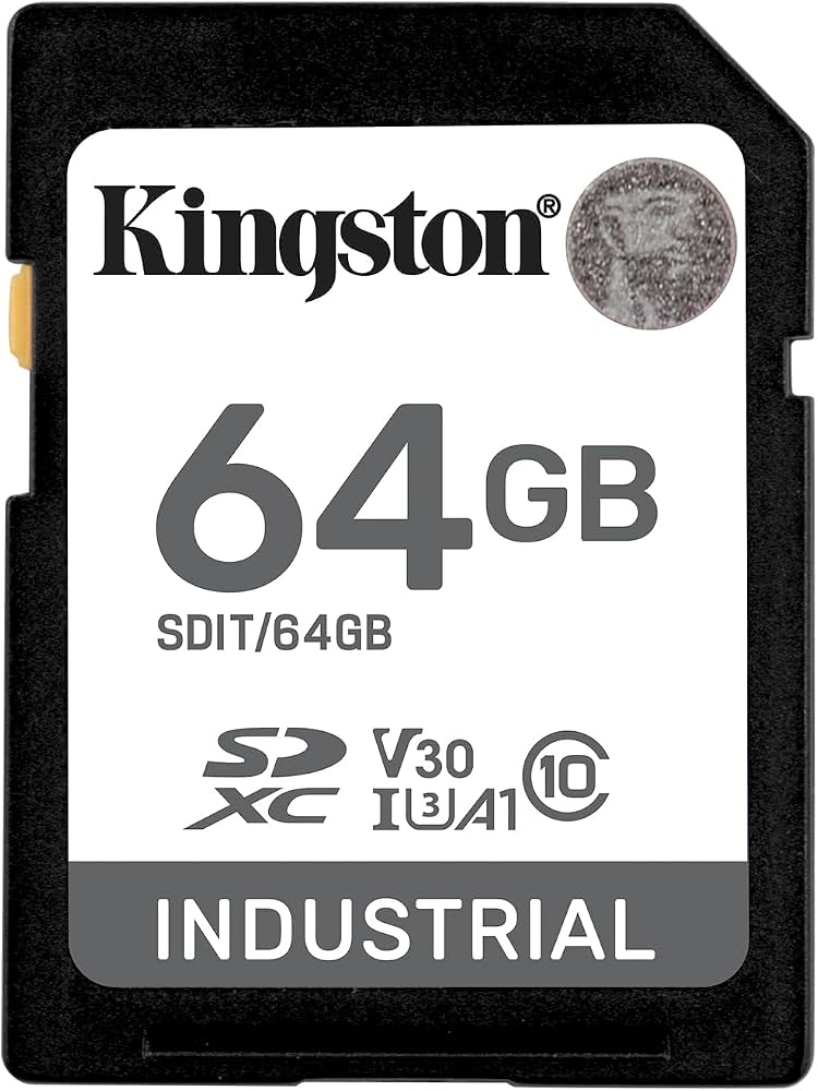 Kingston Industrial 64GB V30 SDHC Memory Card
