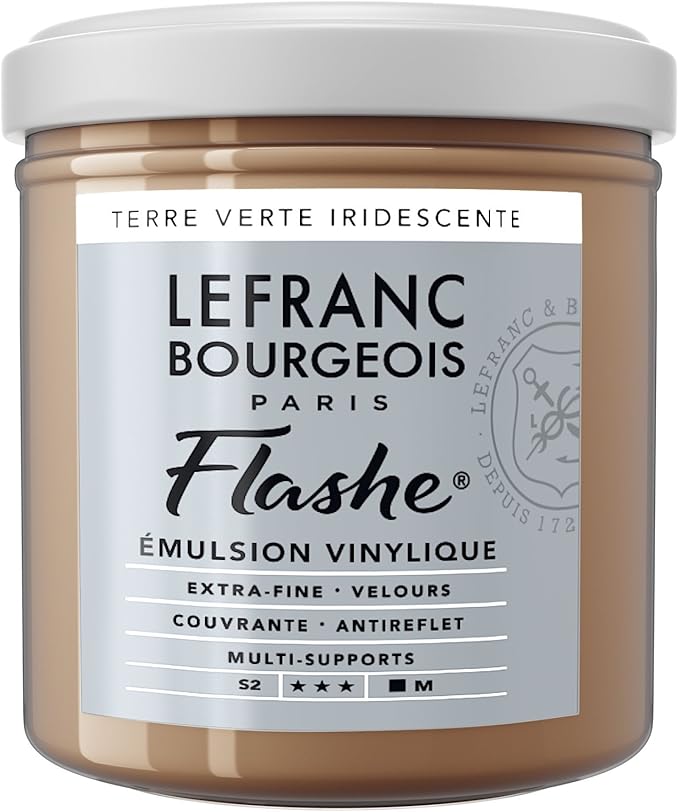 Lefranc Bourgeois Flashe Vinyl Paints 125ml Iridescent Green Earth 841 (S2)