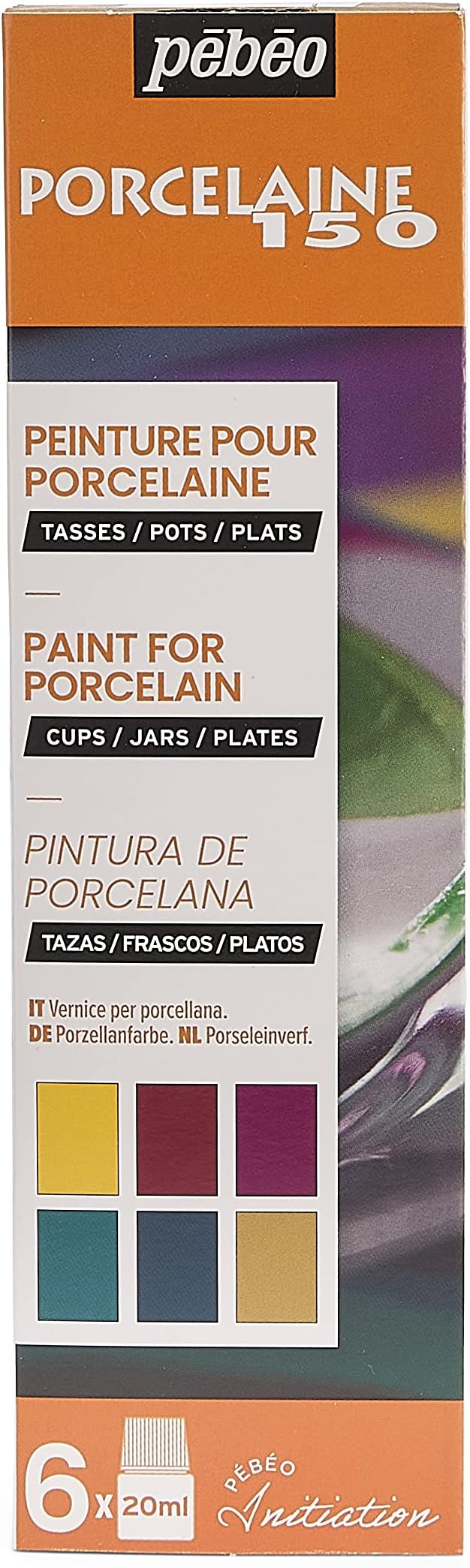 Pebeo Porcelaine 150 Paint Gloss 6 x 20ml Set B