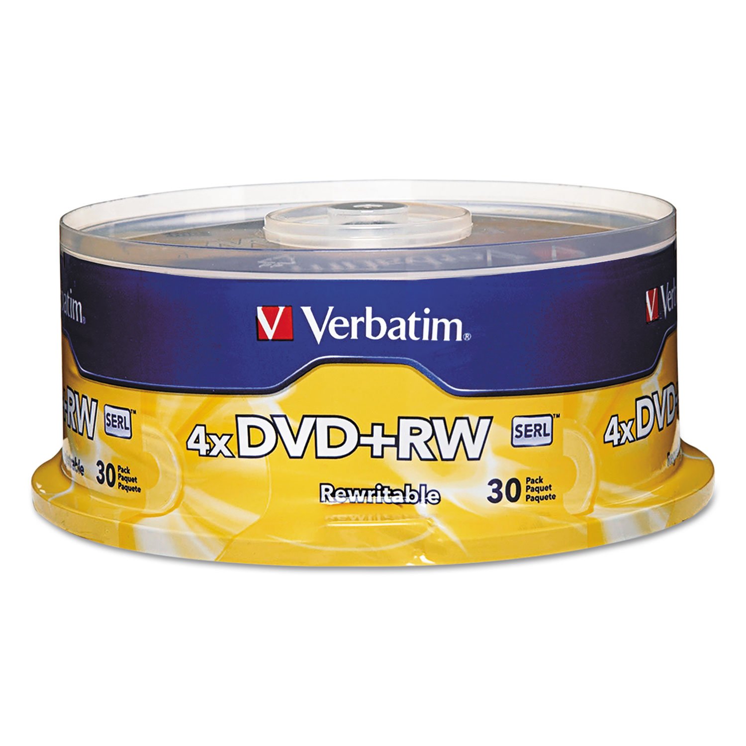 DVD+RW Discs, 4.7GB, 4x, w/Slim Jewel Cases, Pearl, 10/Pack