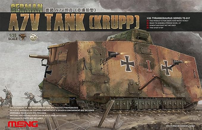 Meng - 1/35 German A7V Tank(Krupp) Plastic Model Kit